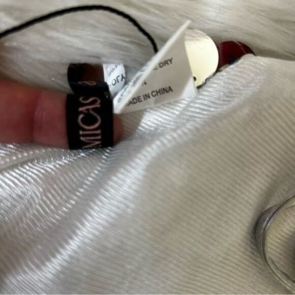 Micas silver sequins backless halter top Size Small New! - Picture 7 of 11